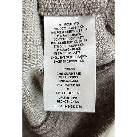 WIT & WISDOM - Brown Floral Puff 3/4 Sleeve French Terry Knit Top size Medium - Picture 6 of 8